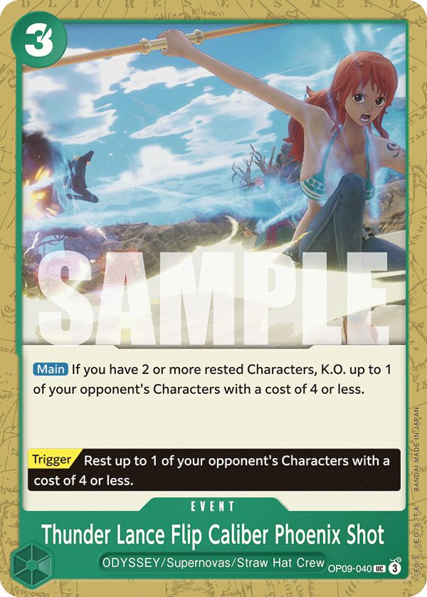 Thunder Lance Flip Caliber Phoenix Shot – OP09-040 | One Piece TCG