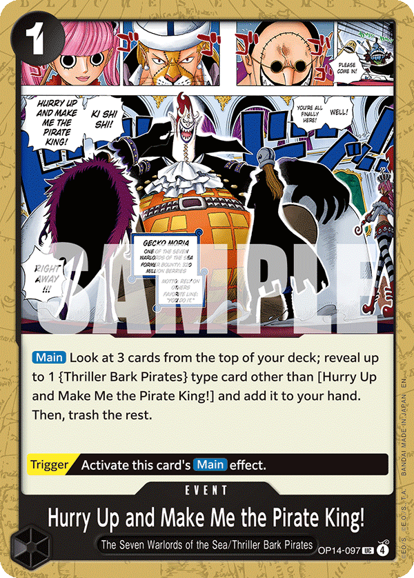 Hurry Up and Make Me the Pirate King! – OP14-097 | One Piece TCG